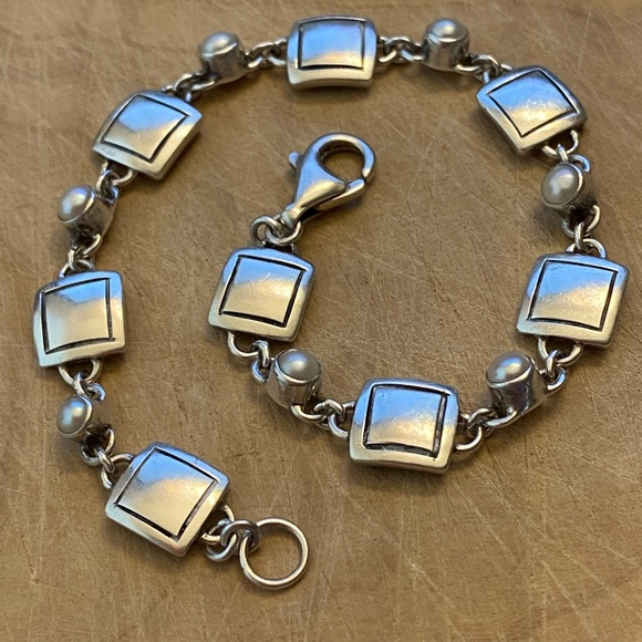 Pearl and 925 sterling silver Baroni Bracelet - Picture 6 of 9